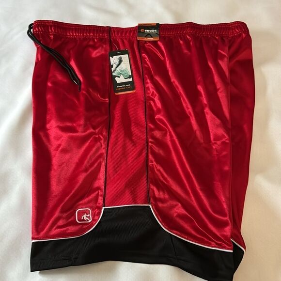 Red Basketball Shorts Mens 3XL And1 - Picture 1 of 2